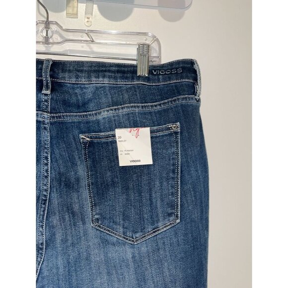 NWT Vigoss Womens Marley Skinny Jeans Size 20 Distressed Stretch Denim PLUS SIZE - Picture 4 of 11